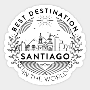 Santiago Minimal Badge Design Sticker